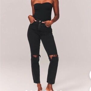 Abercrombie & Fitch Curve Love Black Jeans
